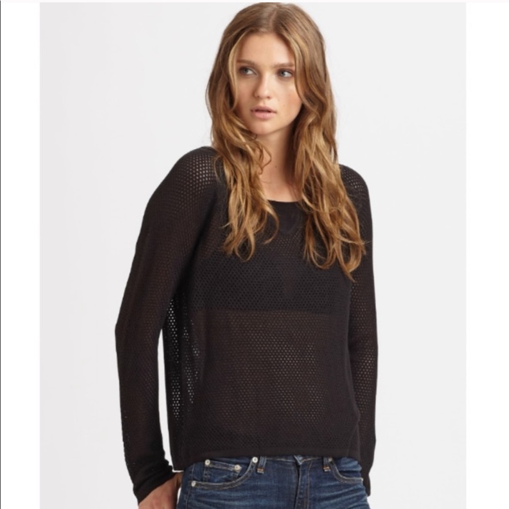 Sheer Black Jolie Sweater Small